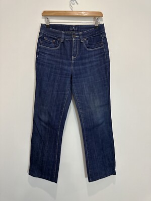 Daniel Hechter Jeans Women W29 L26.5 Blue Denim Mid Rise Zip Fly Straight Cut