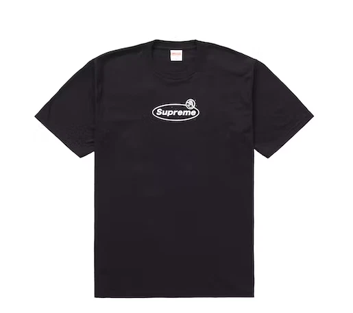 T shirt Supreme Warning noir petit flambant neuf 100 % authentique FW22
