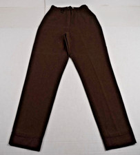 Vintage Pants Elements Spiegel Size 24 x 30 80s Brown Rayon Wool Made Ukraine