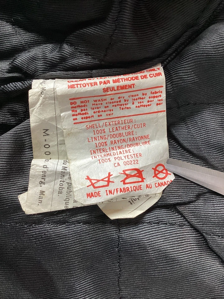 Vintage Sears Leather Biker Jacket Cafe Racer Jacket Made in Canada Size 42 - Image 4 of 4