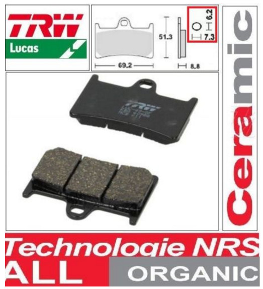 Plaquettes frein TRW MCB611 avant pour restaurer le freinage progressif de votre FJR 1300