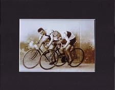 8X10" Matted Print Art Picture Photo: Vittorio Alinari, 1895, Cyclists
