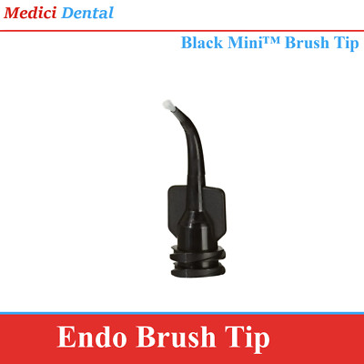 Dental Black Mini Brush Tip Curved Black Brush Delivery Tips, Adjustable Brush