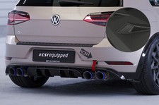 Heck Ansatz Tuning Diffusor matt Carbon Look für VW Golf 7 (Typ AU) R HA305-M