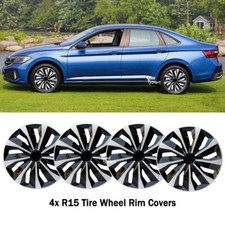 4X 15" Hub Caps Fit R15 Tire Wheel Rim Covers For VW Jetta MK3 MK4 MK5 MK6 MK7