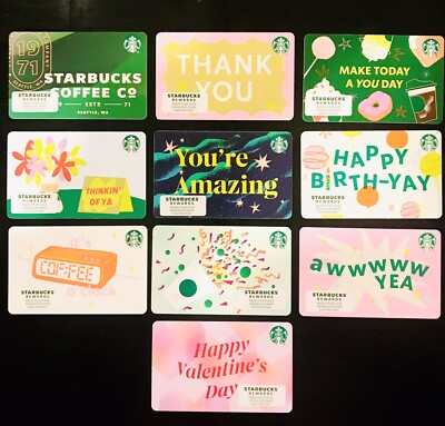 10 NEW RELEASED 2024 STARBUCKS Gift Cards Set Lot #6310 # 6311 | eBay 10 NEW RELEASED 2024 STARBUCKS Gift Cards Set Lot #6310 # 6311 | eBay