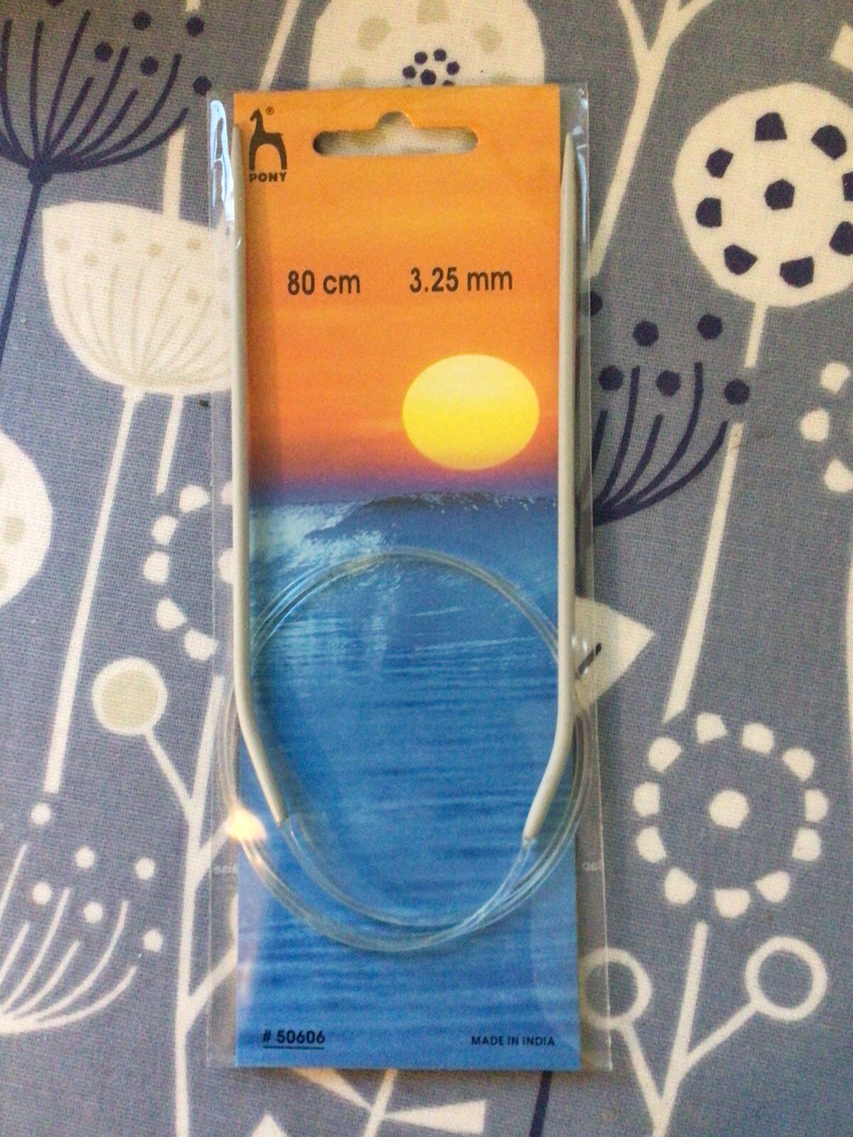 Pony Circular Knitting Needles 80cm 3.25mm Knitting In The Round/Bands