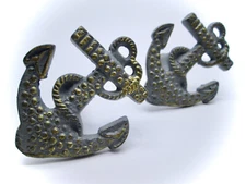 2x New • Anchor • Drawer Pull Cabinet Handle Knob Nautical Coastal Large 2.25”