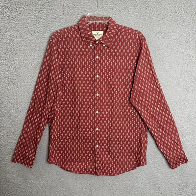 American Eagle Button Down Shirt Mens Medium Seriously Soft Classic Fit  Aztec