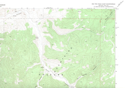 Big Ten Peak East, Nevada 1971 Vintage USGS Topo Map 7.5 Quadrangle Topographic