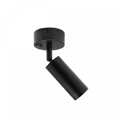Deckenspot GU11/MR11 35mm mit Schalter 230V IP20 36x95x165mm schwarz MADARA SLIM