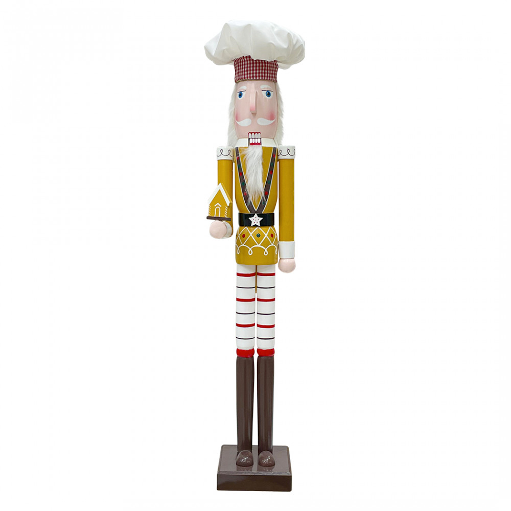 Casse-Noisette Soldat Chef 90cm pour illuminer votre entrée à Noël 433046