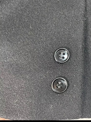 Vintage Central Park Union Made Navy Blue 100% Wool One Button Peacoat Size M - Picture 9 of 12