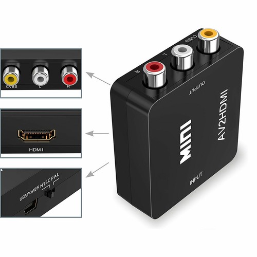 HDMI to RCA Composite AV CVBS 3RCA Video Cable Converter 1080p Downscaling - 第 3/7 張圖片