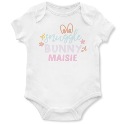 Personalisierte süße Ostern Mädchen Strampler Kuschelhase Baby individuelle Westen
