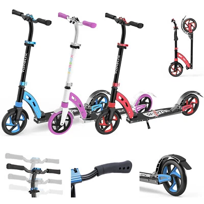 MARKENLOS Kinderroller 6+Jahre Aluminium Scooter Erwachsene Cityroller Klappbar Tretroller
