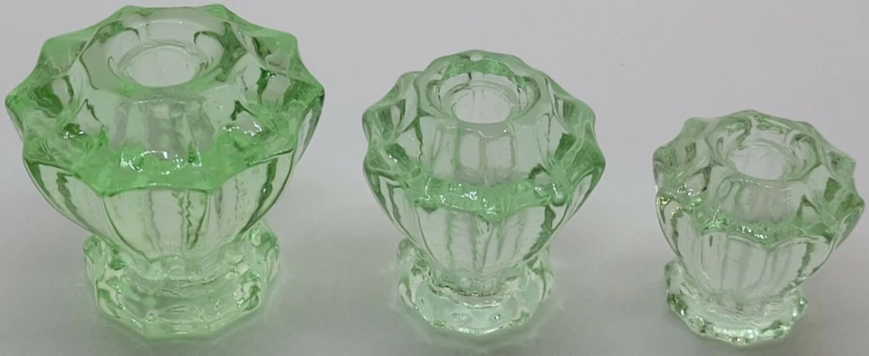 1", 1-1/4", 1-1/2" Fluted Glass Knobs with Pan head screw antique vintage old  - Image 4 of 4