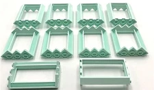 Lego 10 New Light Aqua Door Frames 4 x 4 x 6 Stud Corner City Town Home Pieces