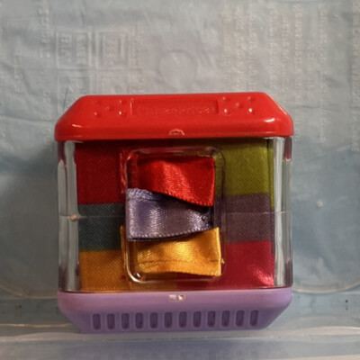 VINTAGE FISHER PRICE PEEK A BLOCKS SENSORY REPLACEMENT BLOCK RIBBON SENSORY SOFT
