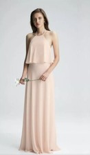 NWT Bill LEVKOFF Formal OR Bridial Dress Style 7006 Shell pink SIZE 10