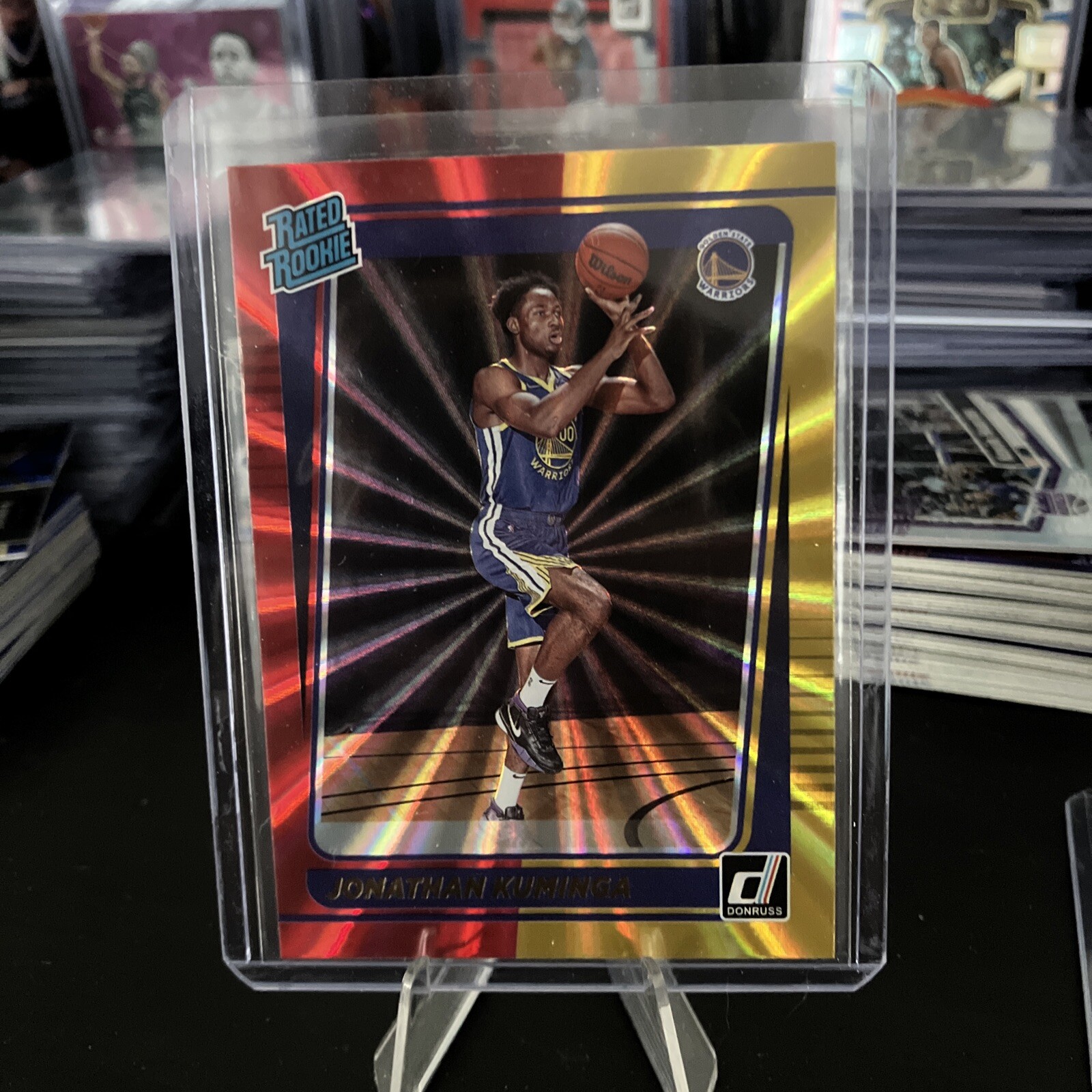 2021-22 Panini Donruss #240 Jonathan Kuminga RC Holo Red Gold laser