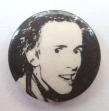 Johnny Rotten Sex Pistols 1970/80s Original Vintage Pin Badge Punk Rock #2