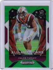 2021 Panini Prizm Draft Picks All-American Caleb Farley RC #198 Green Rookie