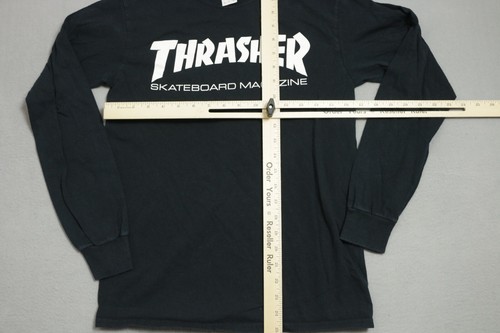 Thrasher Skateboard Magazine Shirt Boys Teens Small Black Skateboarding - Picture 3 of 9