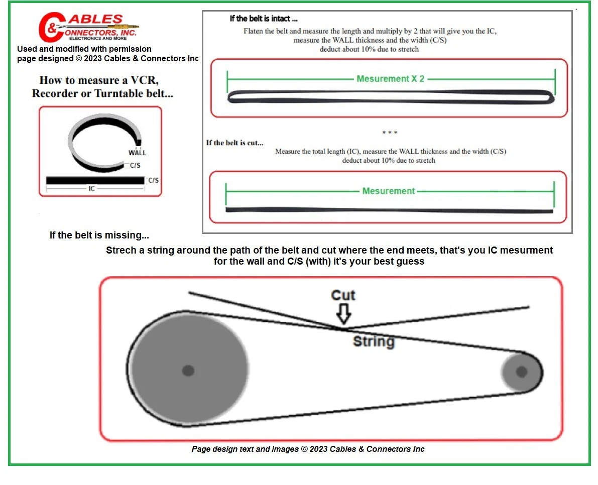 Vcr drive cheap belts