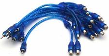 10 Absolute RCA Audio Video Cable "Y" Adapter Splitter 1 Male to 2 Female Plug