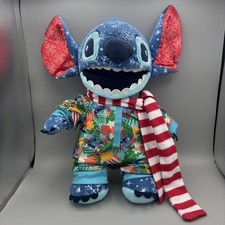 Build A Bear Disney Aloha Christmas Stitch Snowflakes Plush Stuffed Animal