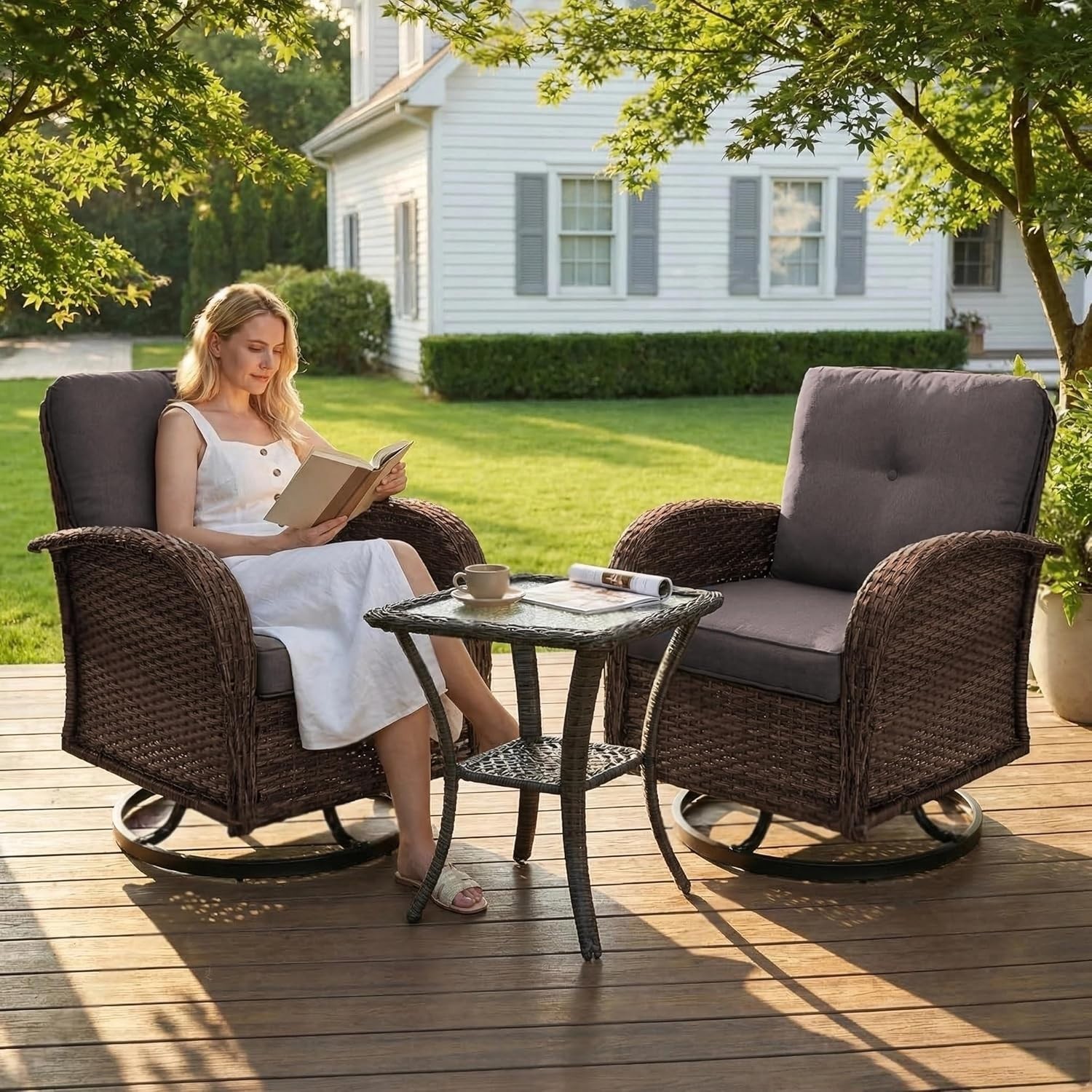 S Rattan W/table