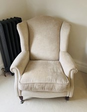 Laura Ashley Southwold Armchair Villandry Sable Chestnut Legs Chrome Castors