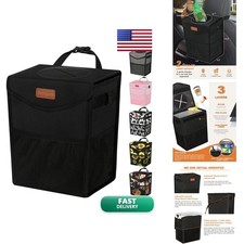 Pritent Car Trash Can with Lid Leakproof Vehicle Bin