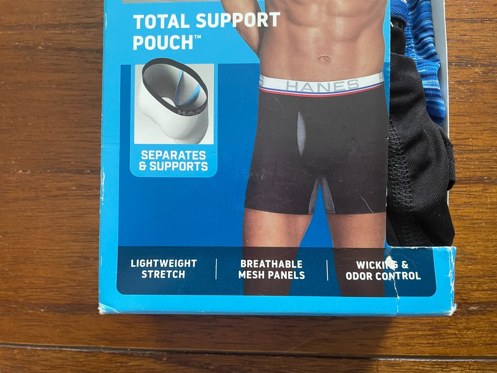 Hanes Men's Sport X-Temp Total Pouch Support Tagless Trunks Briefs 3-Pack Small