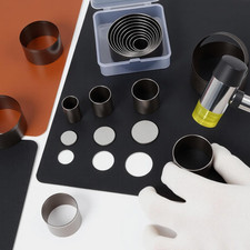 9 Pieces Leather Circle Cutter Tool Set, Hole Punch Tools with 15 20 25 30 35...