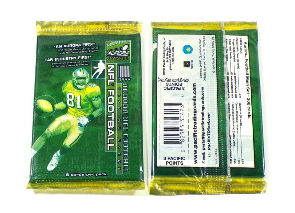 Lot of (12) 1999 Pacific Aurora Football Unopened Factory Sealed Packs - Image 2 of 2