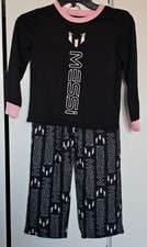 Lionel Messi Collection Pajama Sleepwear Set Youth XS 4/5 Pink / Black NEW