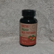 Deva Vegan Multivitamin  Mineral Supplement 90 Coated Tablets Dairy-Free,
