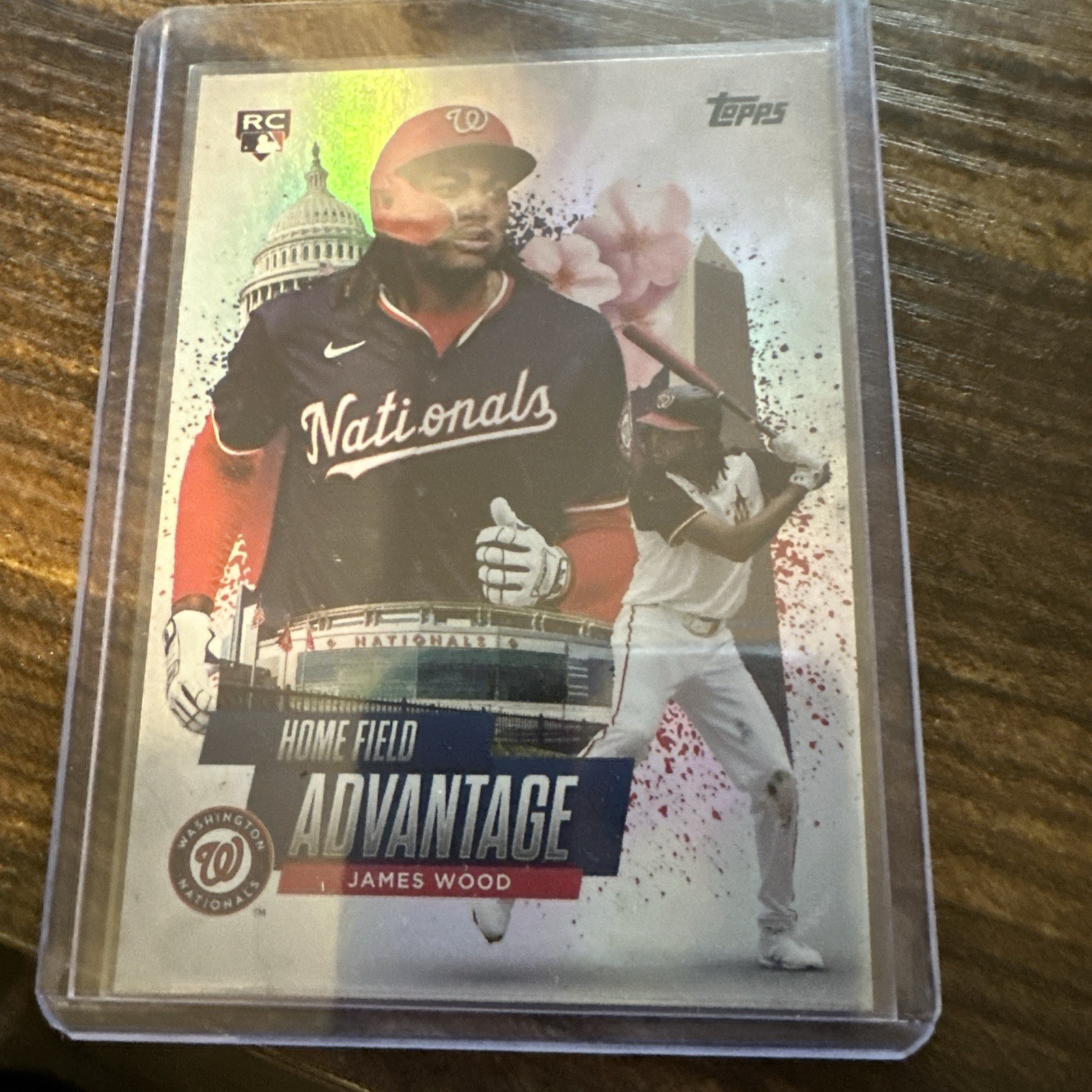James Wood Home Field Advantage RC SP 2025 Topps Series 1 Rookie Nationals