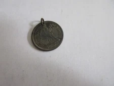 1882 Silver Seated Liberty Dime Love Token *HOLED*