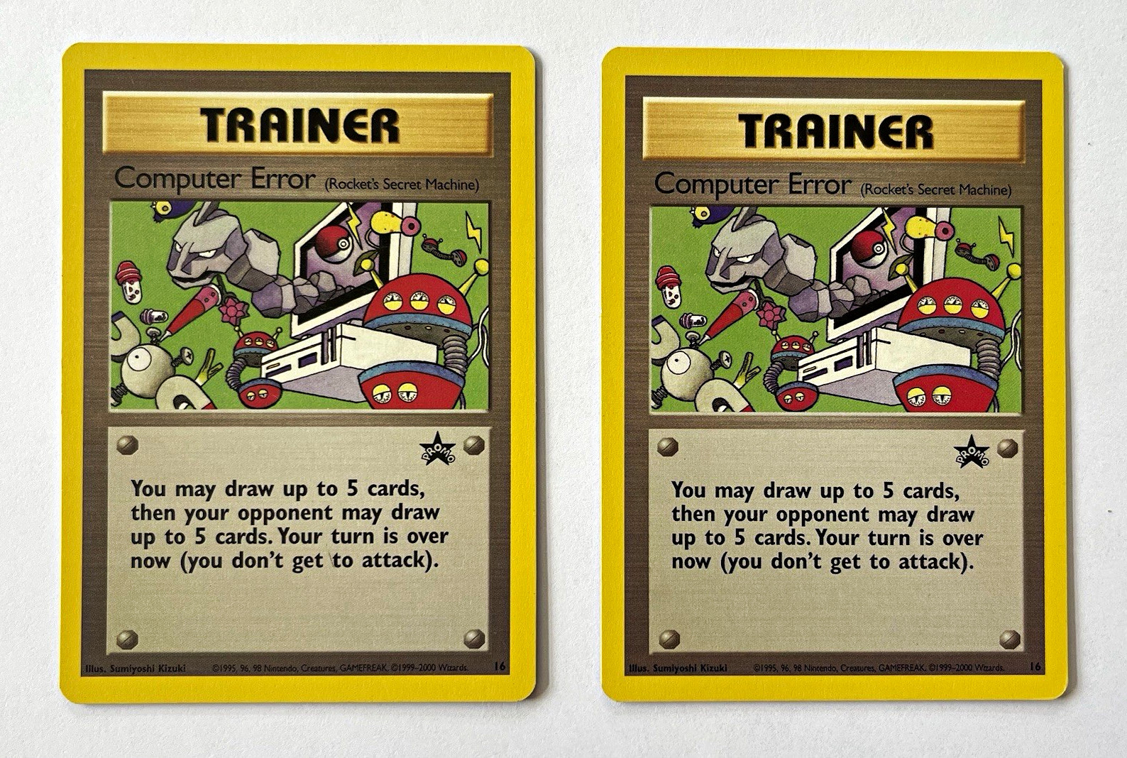 Pokémon Computer Error #16/53 Black Star Promo Lot x2 NM WOTC 2000 Vintage