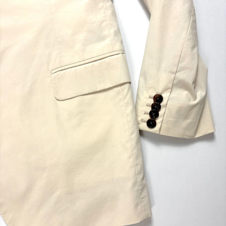 Traje Prada Para Hombres de un solo pecho 2 Piezas Beige Talla M Chaqueta Pantalones Blazer Italia Foto 4 de 4