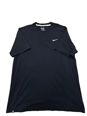 Nike Mens T Shirt Black Sports Size L Sportswear Cotton Crew