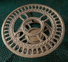 Stövchen Teewärmer Untersetzer Wärmeplatte Messing Antik