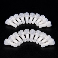 100x Crimp Caps Car Audio Alarm Wire Connectors Closed End Terminal Small White