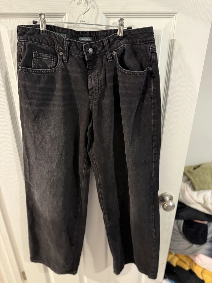Pantalones de mezclilla holgados de tiro bajo Wild Fable para mujer talla 8 lavado negro regular Foto 2 de 4