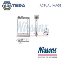 707224 HEATER RADIATOR EXCHANGER LHD ONLY FRONT NISSENS FOR BMW 5,7,8,6,F90,G31