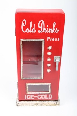 Design-Schlüsselschrank ''Cold Drinks'', Schlüsselkasten aus Holz, Retro, rot