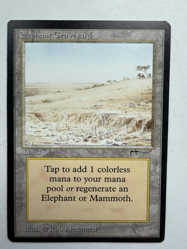 Magic: The Gathering Elephant Graveyard Rare Land Arabian Nights Wotc Wizards